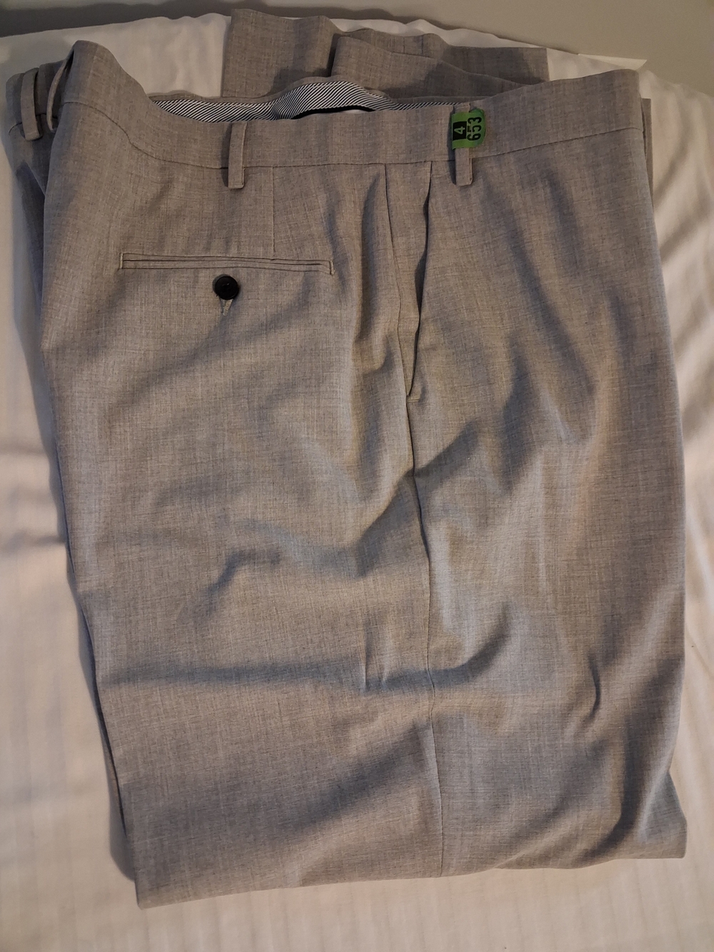 Mens Gray Dress Pants - Classic Straight Leg Size 44 X 32 - Picture 3 of 7